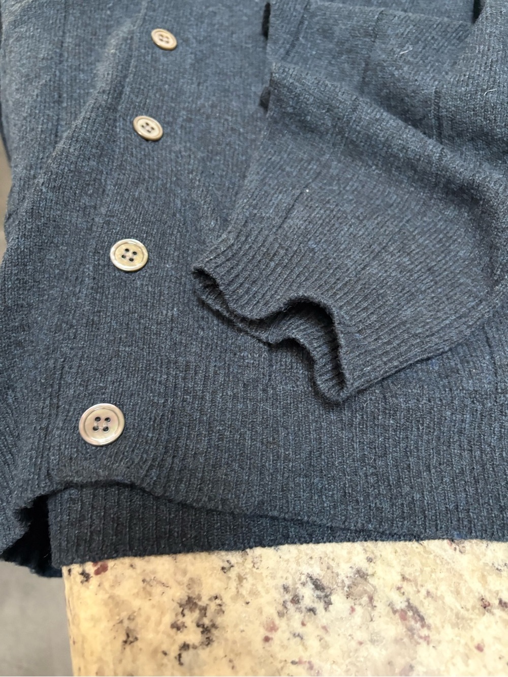 Vintage Club Room 100% Lambswool Knit Button-Cardigan/sweater Mens XL - Picture 6 of 8